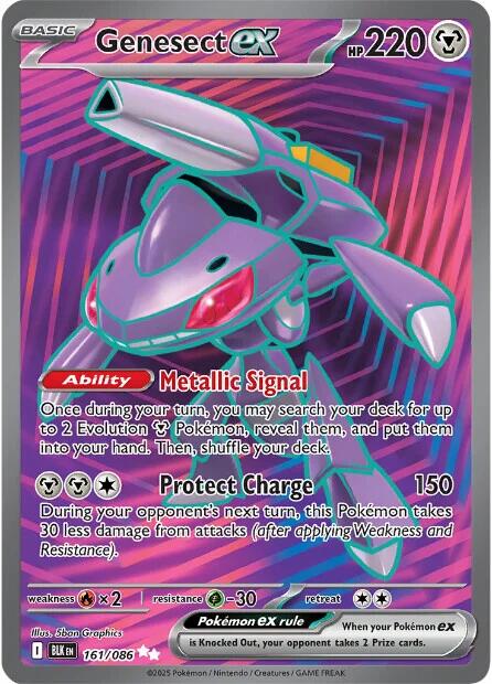 Genesect ex (161/086) [Scarlet & Violet: Black Bolt] | Gear Gaming Bentonville
