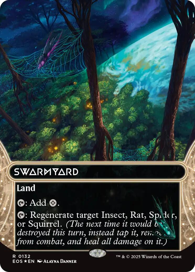 Swarmyard (0132) (Borderless) (Galaxy Foil) [Edge of Eternities: Stellar Sights] | Gear Gaming Bentonville