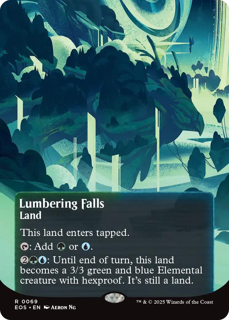 Lumbering Falls (0069) (Borderless) [Edge of Eternities: Stellar Sights] | Gear Gaming Bentonville
