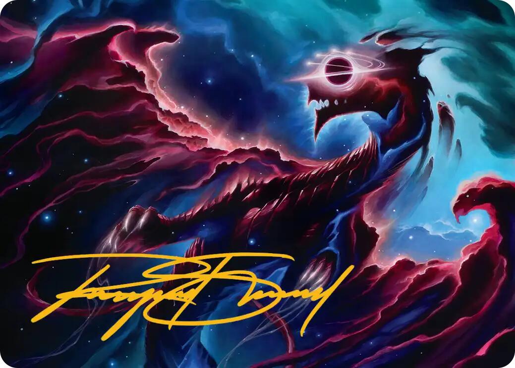 Nova Hellkite Art Card (18/54) (Gold-Stamped Signature) [Edge of Eternities Art Series] | Gear Gaming Bentonville