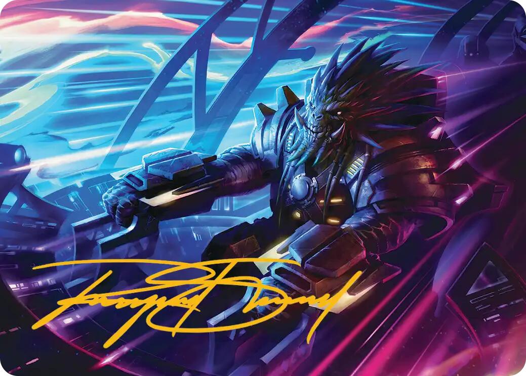 Tannuk, Steadfast Second Art Card (Gold-Stamped Signature) [Edge of Eternities Art Series] | Gear Gaming Bentonville