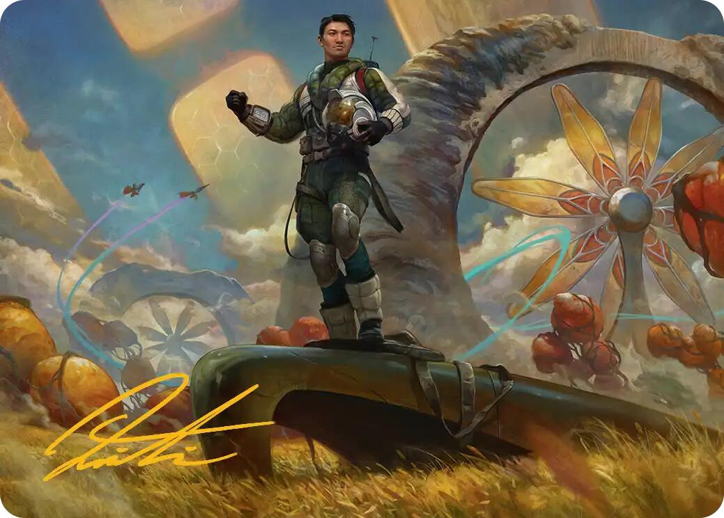 Galactic Wayfarer Art Card (Gold-Stamped Signature) [Edge of Eternities Art Series] | Gear Gaming Bentonville