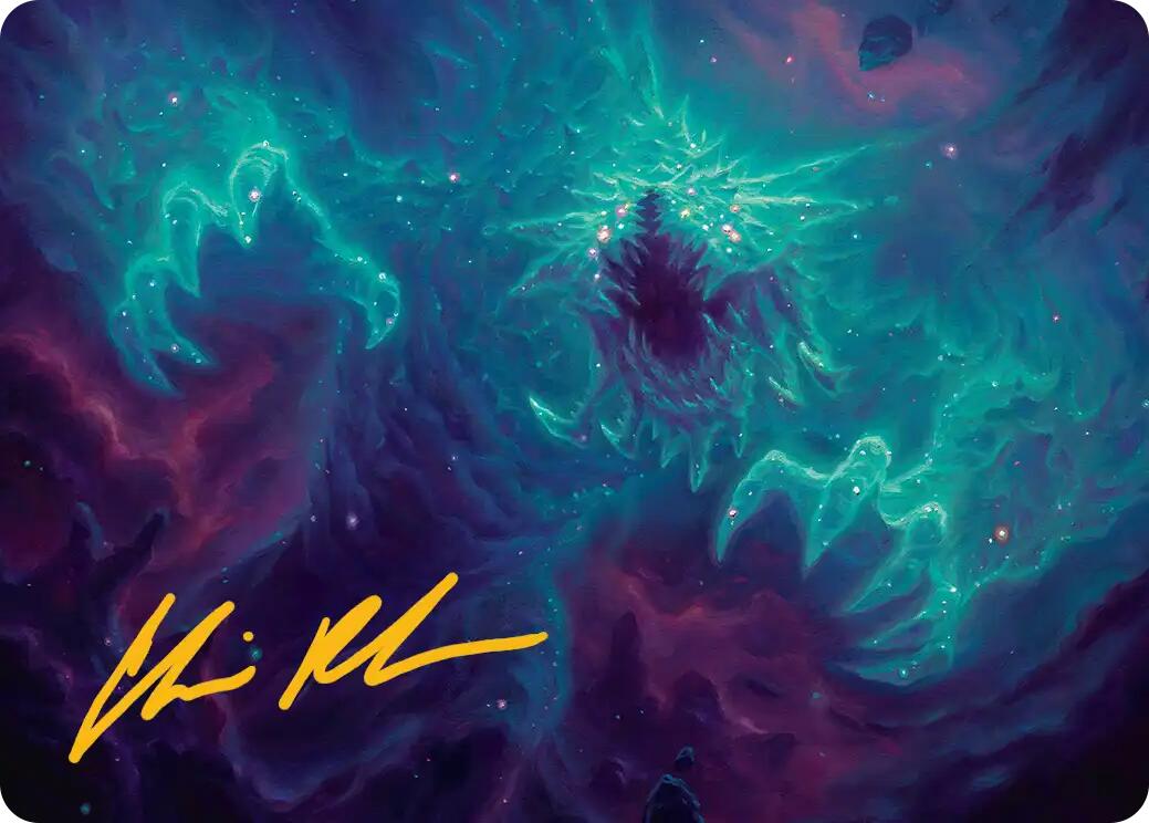 Cosmogoyf Art Card (Gold-Stamped Signature) [Edge of Eternities Art Series] | Gear Gaming Bentonville