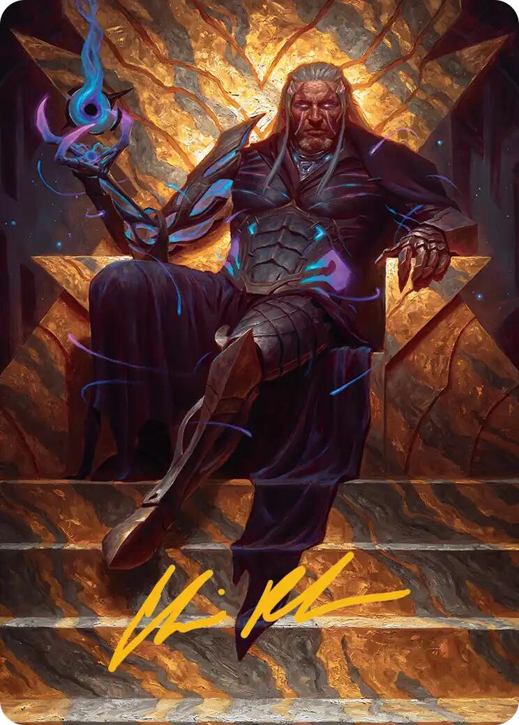 Tezzeret, Cruel Captain Art Card (1/54) (Gold-Stamped Signature) [Edge of Eternities Art Series] | Gear Gaming Bentonville