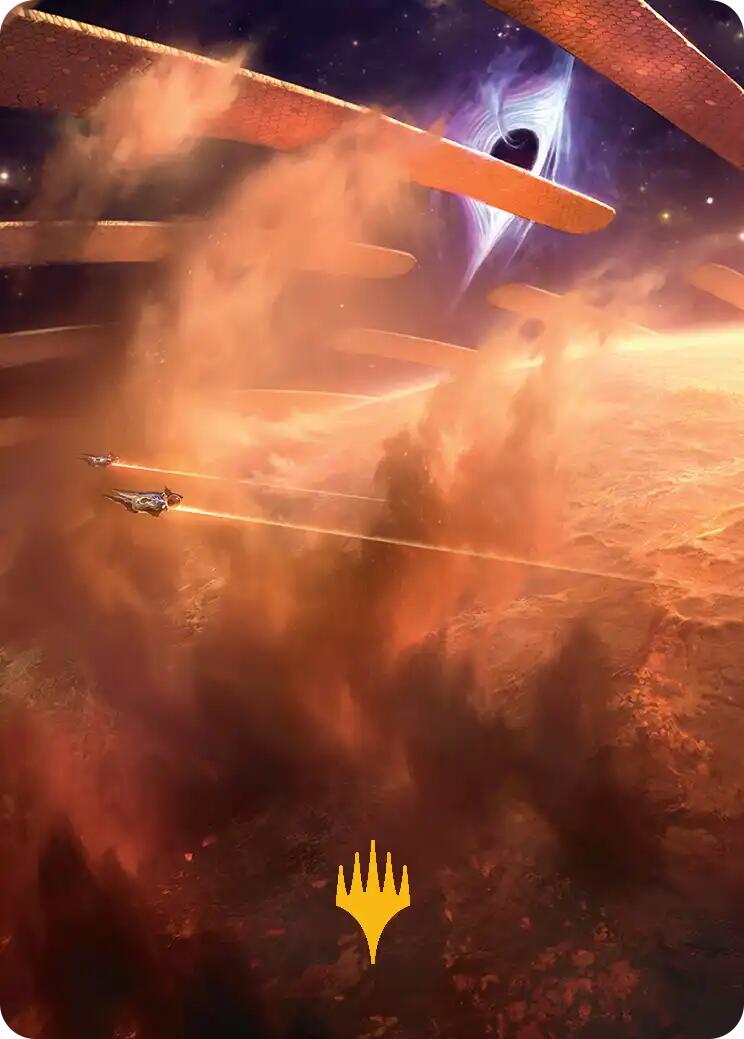 Adagia, Windswept Bastion Art Card (Gold-Stamped Planeswalker Symbol) [Edge of Eternities Art Series] | Gear Gaming Bentonville