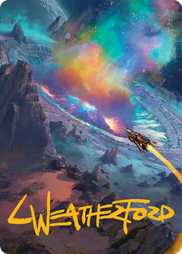 Meteor Crater Art Card (Gold-Stamped Signature) [Edge of Eternities Art Series] | Gear Gaming Bentonville