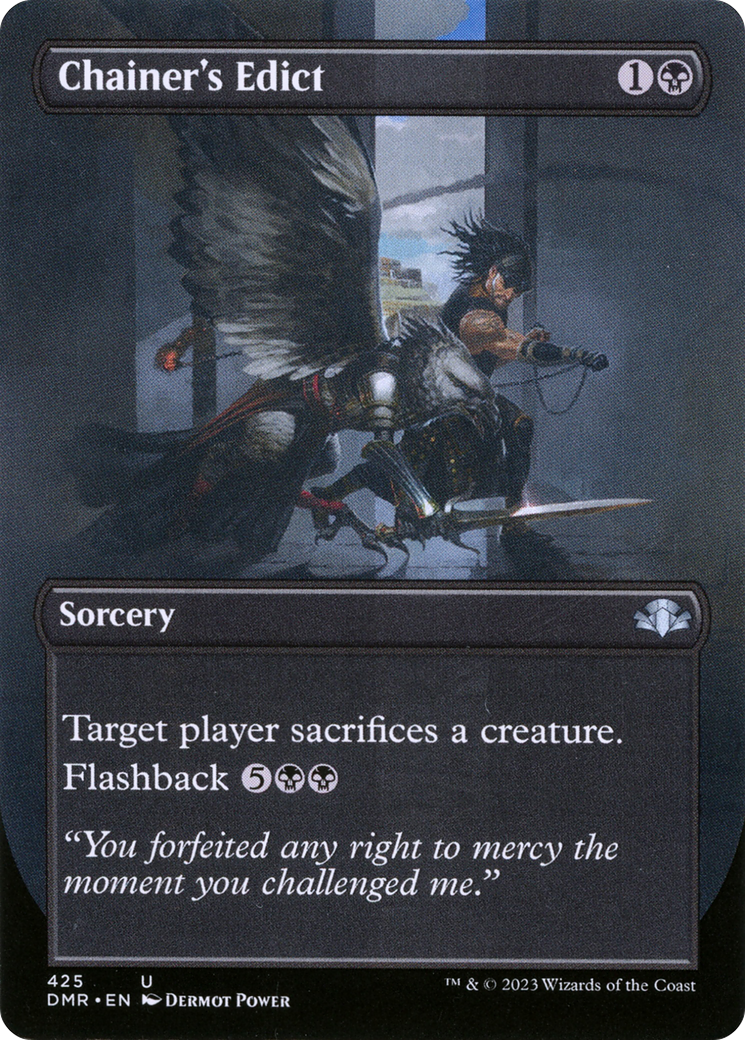 Chainer's Edict (Borderless Alternate Art) [Dominaria Remastered] | Gear Gaming Bentonville