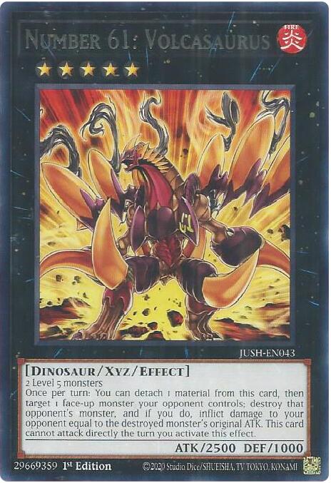 Number 61: Volcasaurus [JUSH-EN043] Rare | Gear Gaming Bentonville