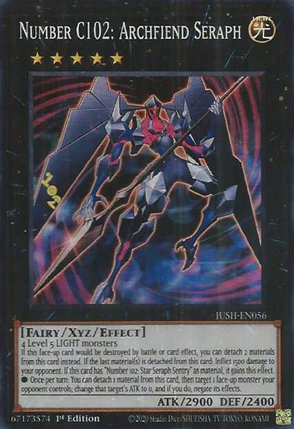 Number C102: Archfiend Seraph [JUSH-EN056] Super Rare | Gear Gaming Bentonville