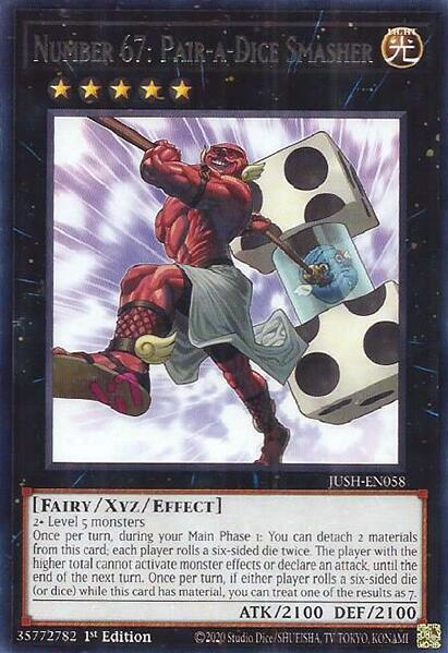 Number 67: Pair-a-Dice Smasher [JUSH-EN058] Rare | Gear Gaming Bentonville