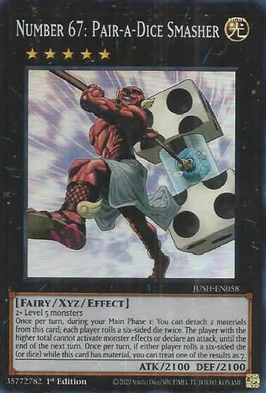 Number 67: Pair-a-Dice Smasher (Super Rare) [JUSH-EN058] Super Rare | Gear Gaming Bentonville