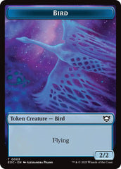 Bird // Golem (0012) Double-Sided Token [Edge of Eternities Commander Tokens] | Gear Gaming Bentonville
