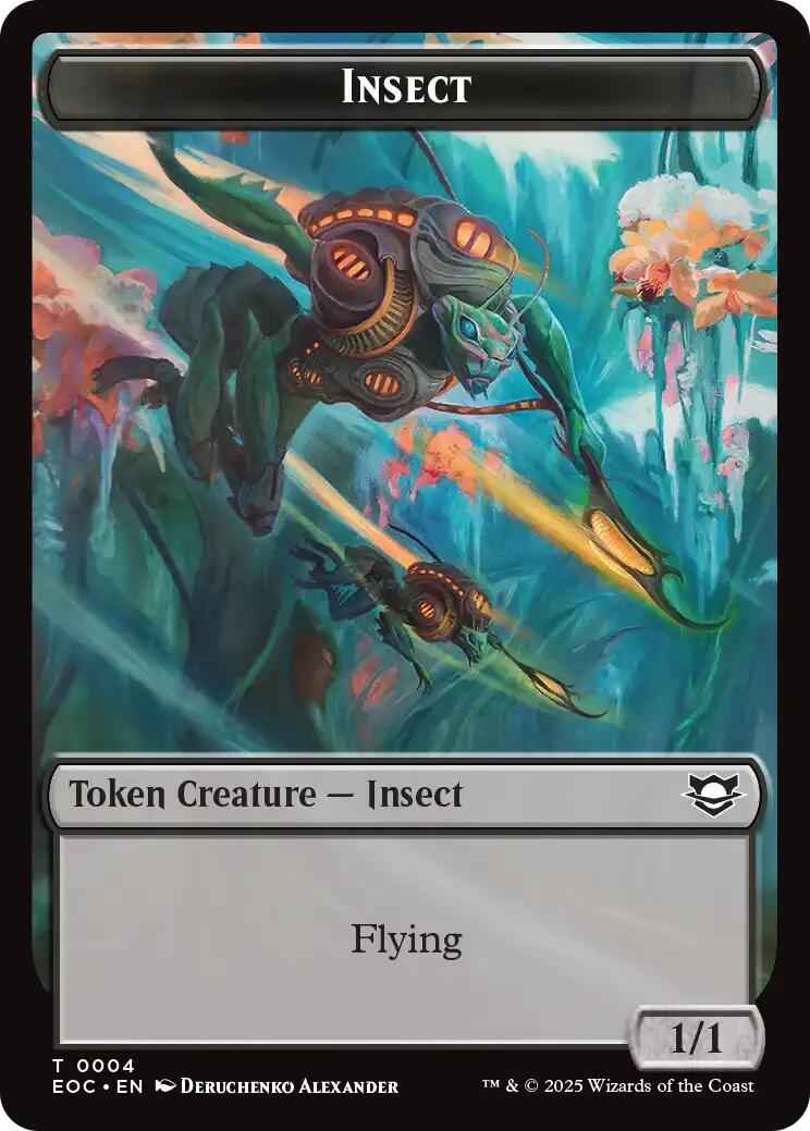 Insect // Elemental (0008) Double-Sided Token [Edge of Eternities Commander Tokens] | Gear Gaming Bentonville