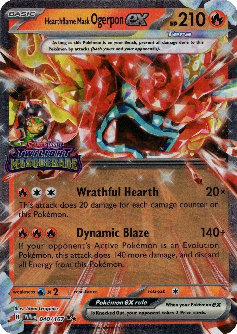 Hearthflame Mask Ogerpon ex (040/167) (Stamped) [Miscellaneous Cards] | Gear Gaming Bentonville