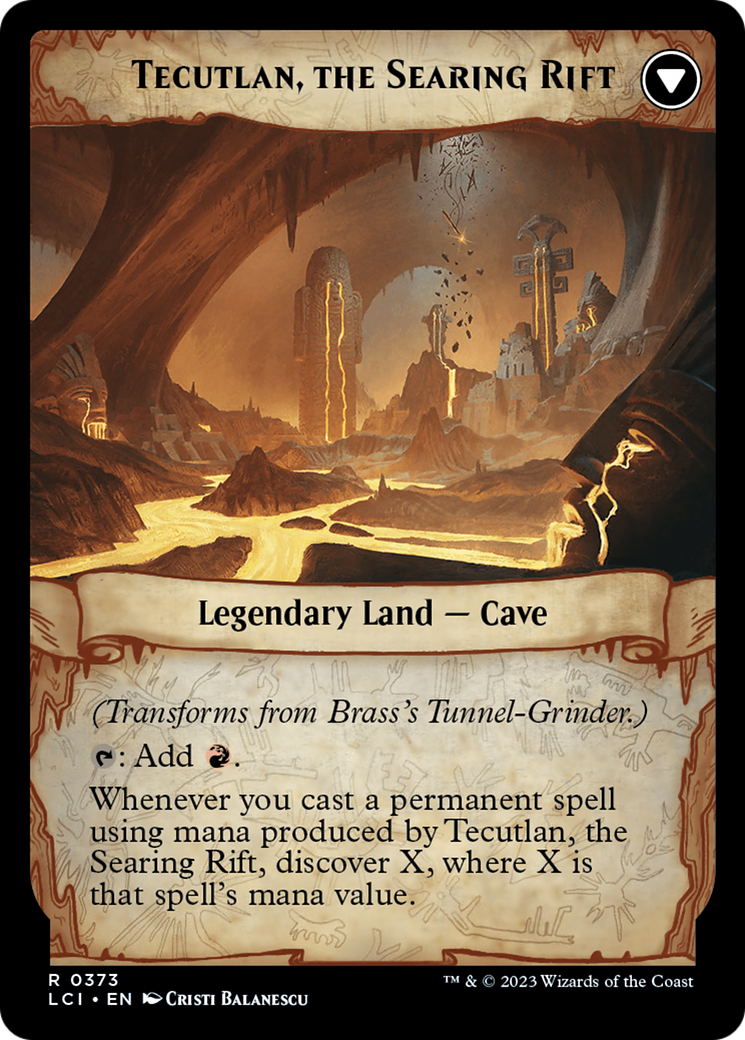 Brass's Tunnel-Grinder // Tecutlan, The Searing Rift (Extended Art) [The Lost Caverns of Ixalan] | Gear Gaming Bentonville