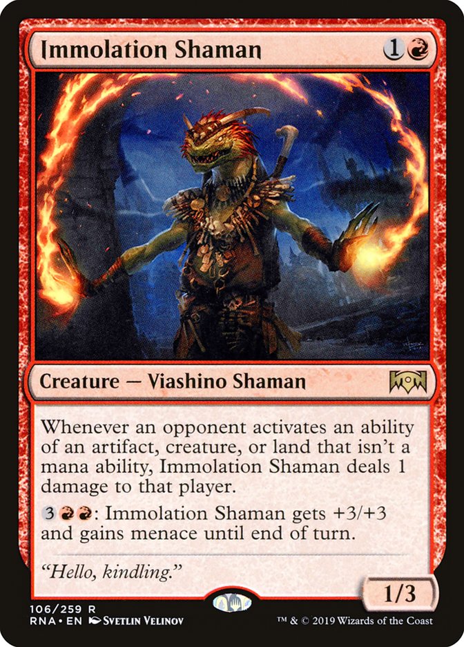 Immolation Shaman [Ravnica Allegiance] | Gear Gaming Bentonville