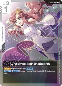 Unforeseen Incident (Store Tournament Participant Pack 01) (ST01-014) [Gundam Promotional Cards] | Gear Gaming Bentonville
