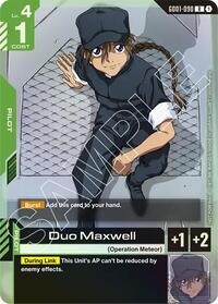 Duo Maxwell (Store Tournament Participant Pack 01) (GD01-090) [Gundam Promotional Cards] | Gear Gaming Bentonville