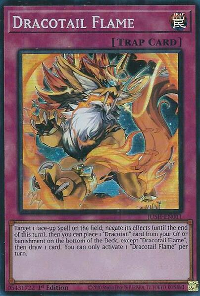 Dracotail Flame (Super Rare) [JUSH-EN011] Super Rare | Gear Gaming Bentonville