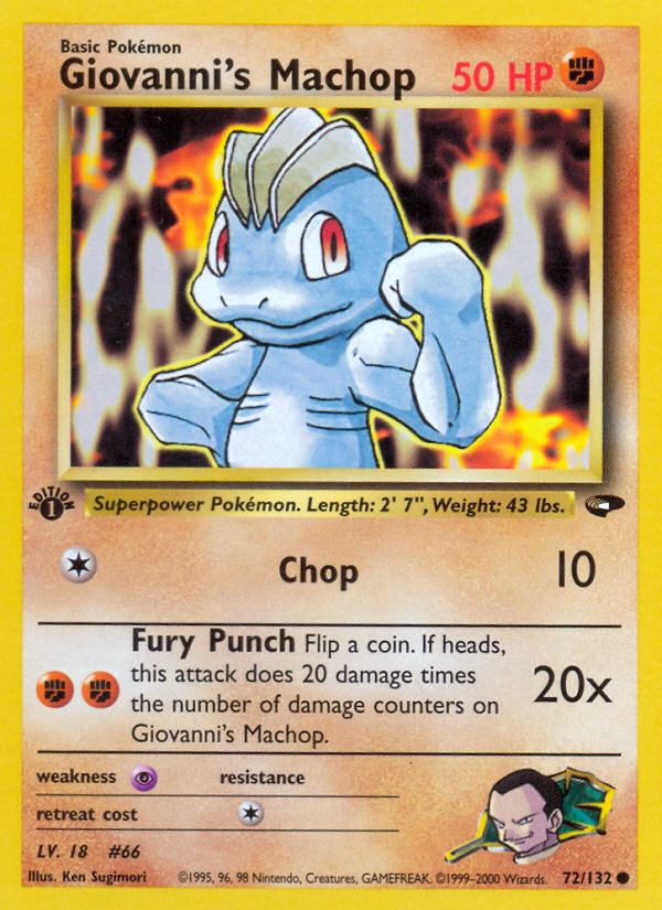Giovanni's Machop (72/132) [Gym Challenge 1st Edition] | Gear Gaming Bentonville