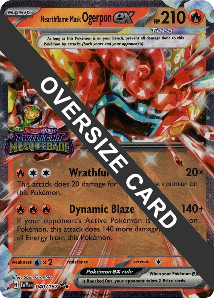 Hearthflame Mask Ogerpon ex (040/167) (Jumbo Card) [Scarlet & Violet: Twilight Masquerade] | Gear Gaming Bentonville