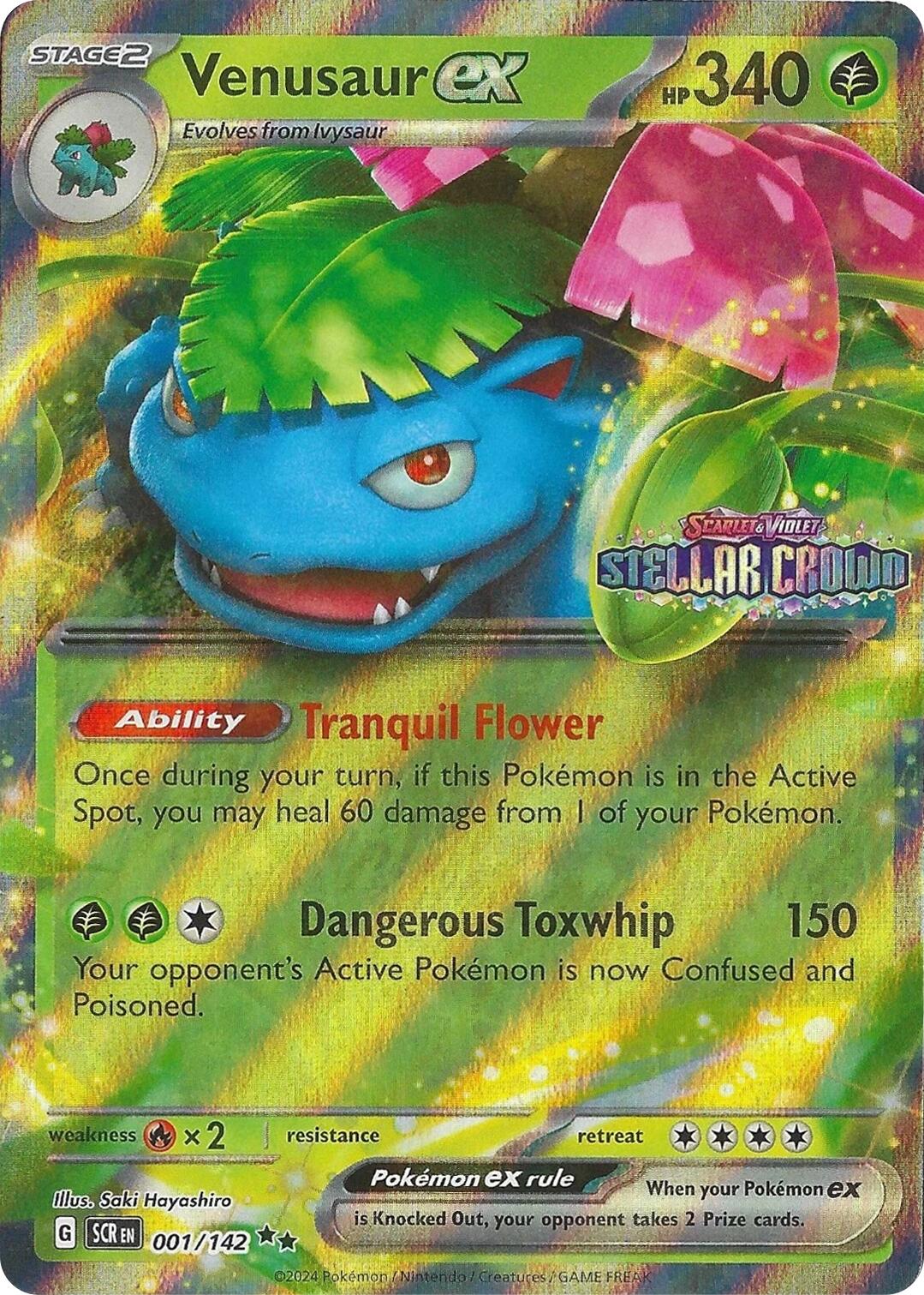 Venusaur ex (001/142) (Stellar Crown Stamp) [Miscellaneous Cards] | Gear Gaming Bentonville