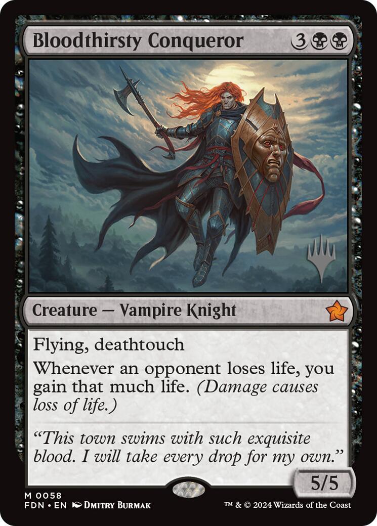 Bloodthirsty Conqueror (Promo Pack) [Foundations Promos] | Gear Gaming Bentonville