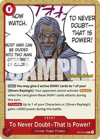 To Never Doubt--That Is Power! [Legacy of the Master Release Event Cards] | Gear Gaming Bentonville