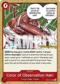 Color of Observation Haki [Legacy of the Master Release Event Cards] | Gear Gaming Bentonville