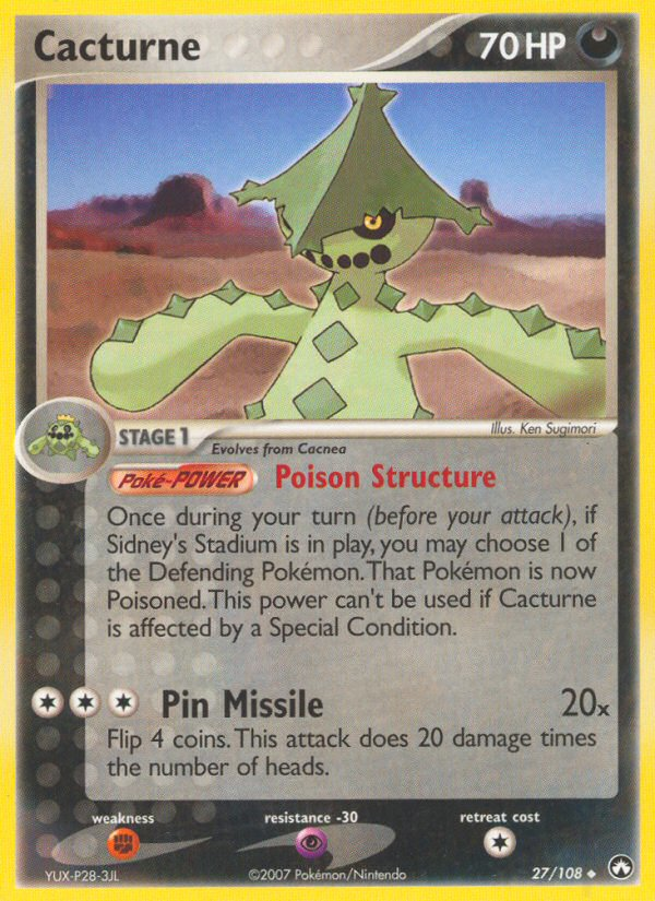 Cacturne (27/108) [EX: Power Keepers] | Gear Gaming Bentonville