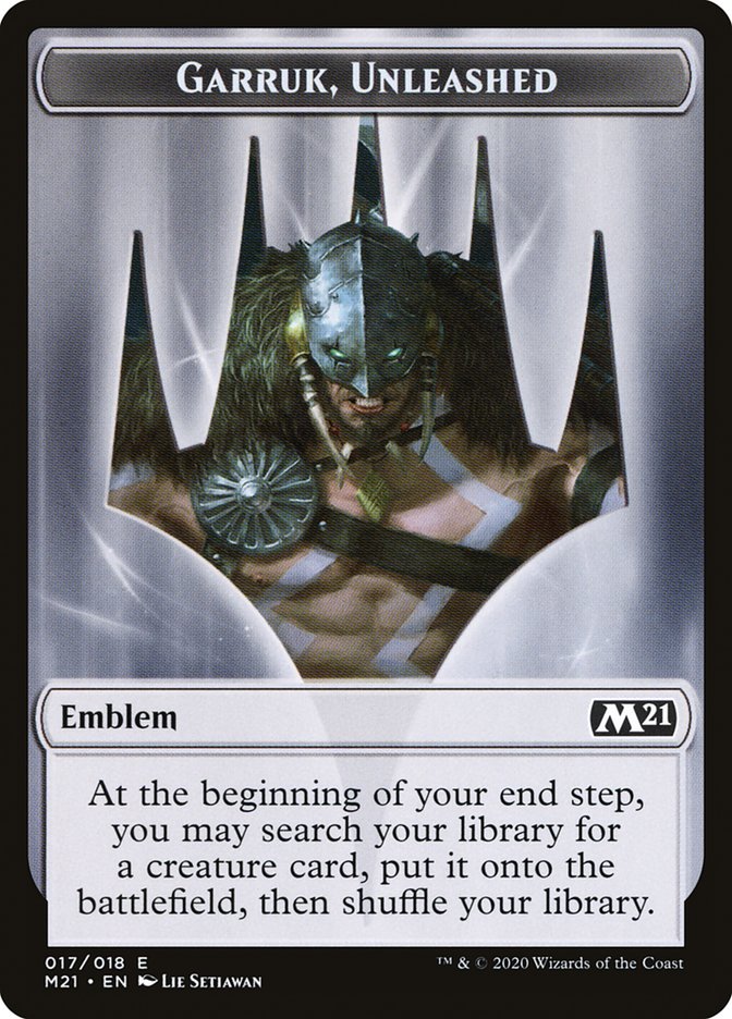 Garruk, Unleashed Emblem [Core Set 2021 Tokens] | Gear Gaming Bentonville