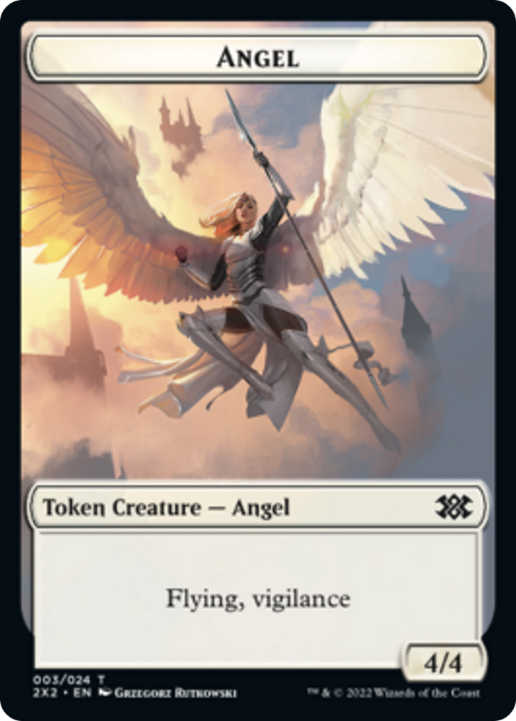 Elemental // Angel Double-Sided Token [Double Masters 2022 Tokens] | Gear Gaming Bentonville