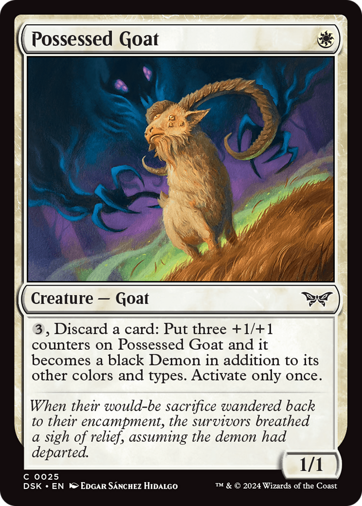 Possessed Goat [Duskmourn: House of Horror] | Gear Gaming Bentonville