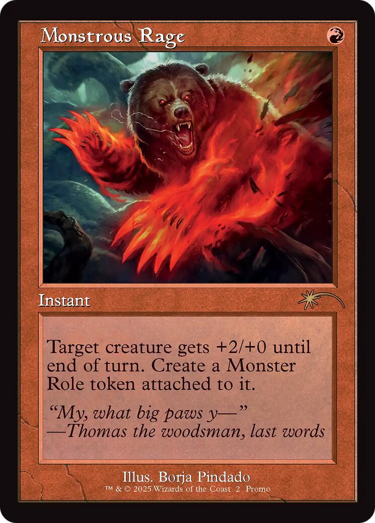 Monstrous Rage (Retro Frame) [Standard Showdown Promos] | Gear Gaming Bentonville