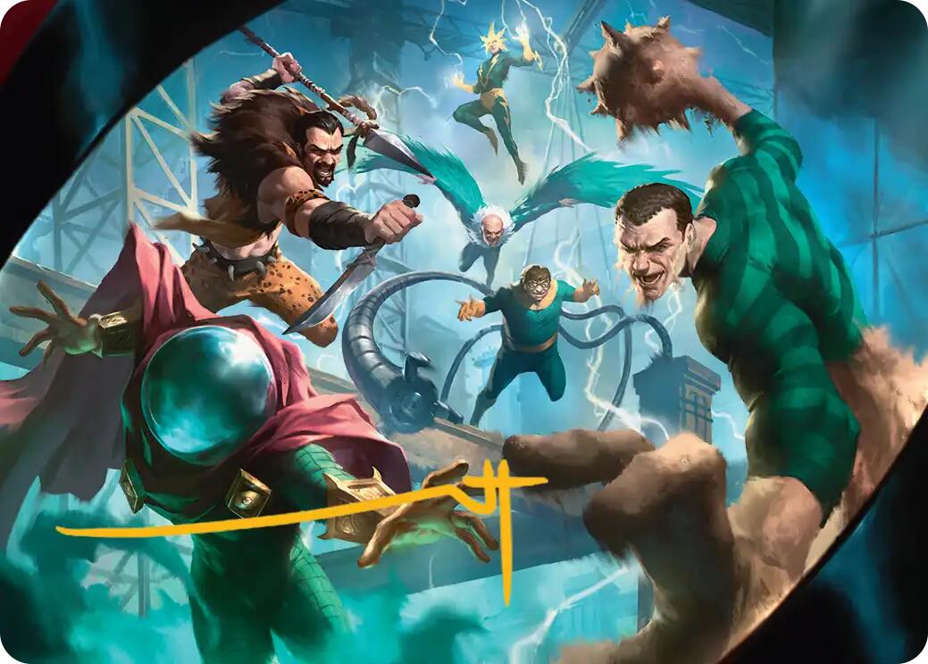 Behold the Sinister Six! Art Card (7/54) (Gold-Stamped Signature) [Marvel's Spider-Man Art Series] | Gear Gaming Bentonville