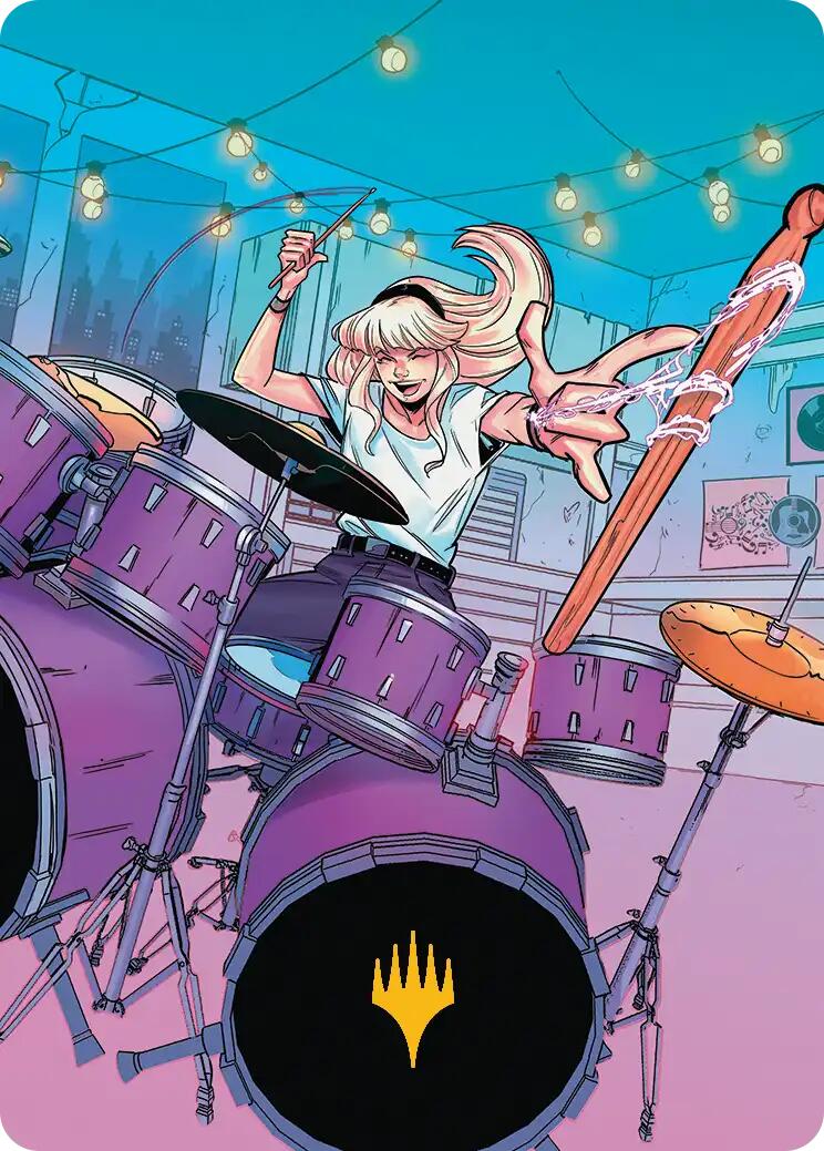 Gwen Stacy Art Card (Gold-Stamped Planeswalker Symbol) (34/54) [Marvel's Spider-Man Art Series] | Gear Gaming Bentonville