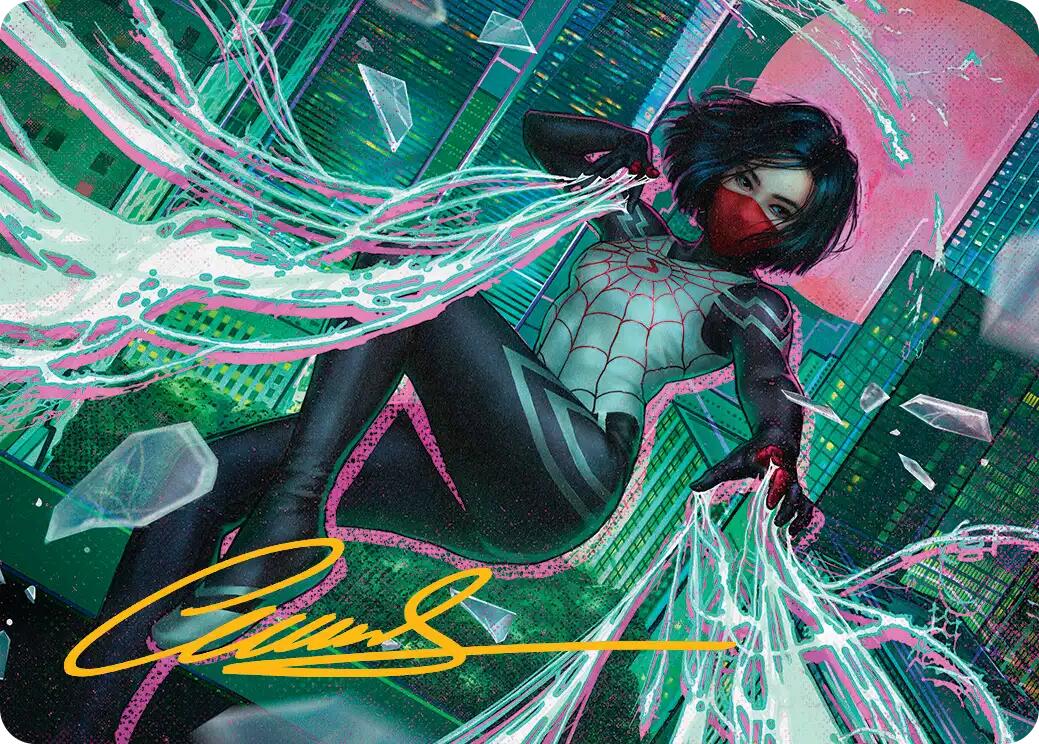 Silk, Web Weaver Art Card (29/54) (Gold-Stamped Signature) [Marvel's Spider-Man Art Series] | Gear Gaming Bentonville