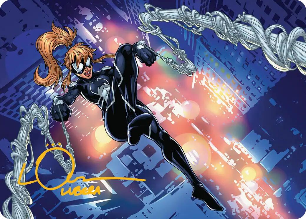 Arana, Heart of the Spider Art Card (Gold-Stamped Signature) [Marvel's Spider-Man Art Series] | Gear Gaming Bentonville