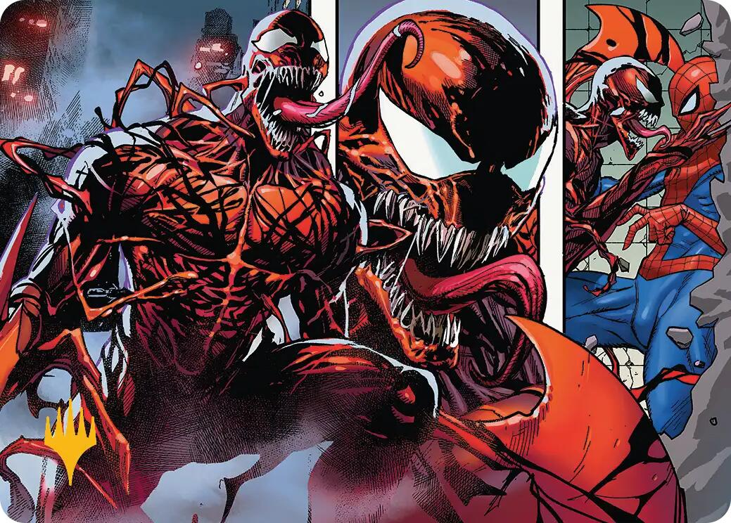 Carnage, Crimson Chaos Art Card (Gold-Stamped Planeswalker Symbol) [Marvel's Spider-Man Art Series] | Gear Gaming Bentonville