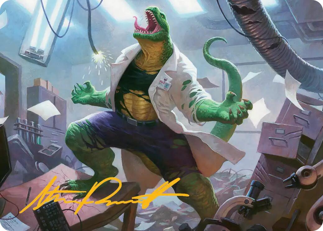 Lizard, Connors's Curse Art Card (Gold-Stamped Signature) [Marvel's Spider-Man Art Series] | Gear Gaming Bentonville