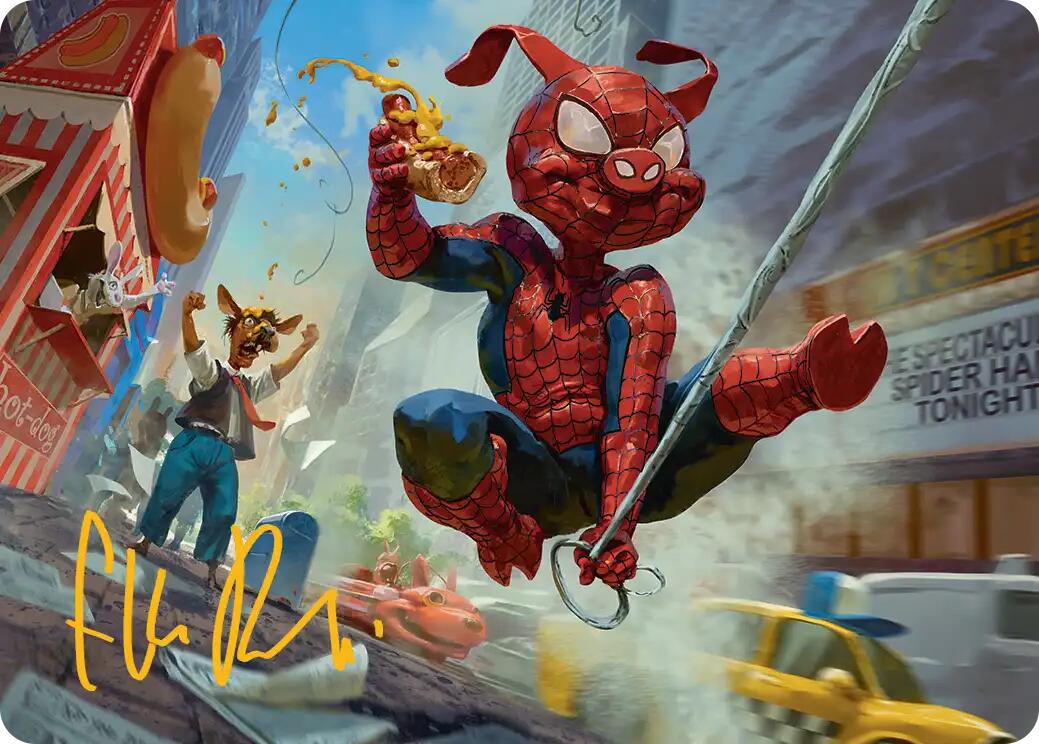 Spider-Ham, Peter Porker Art Card (Gold-Stamped Signature) [Marvel's Spider-Man Art Series] | Gear Gaming Bentonville