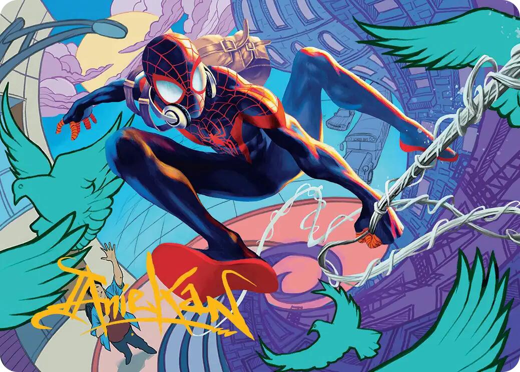 Spider-Man, Brooklyn Visionary Art Card (Gold-Stamped Signature) [Marvel's Spider-Man Art Series] | Gear Gaming Bentonville