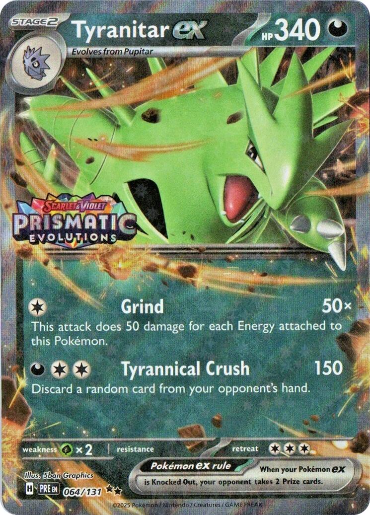 Tyranitar ex (064/131) (Prismatic Evolutions Stamp) [Miscellaneous Cards] | Gear Gaming Bentonville