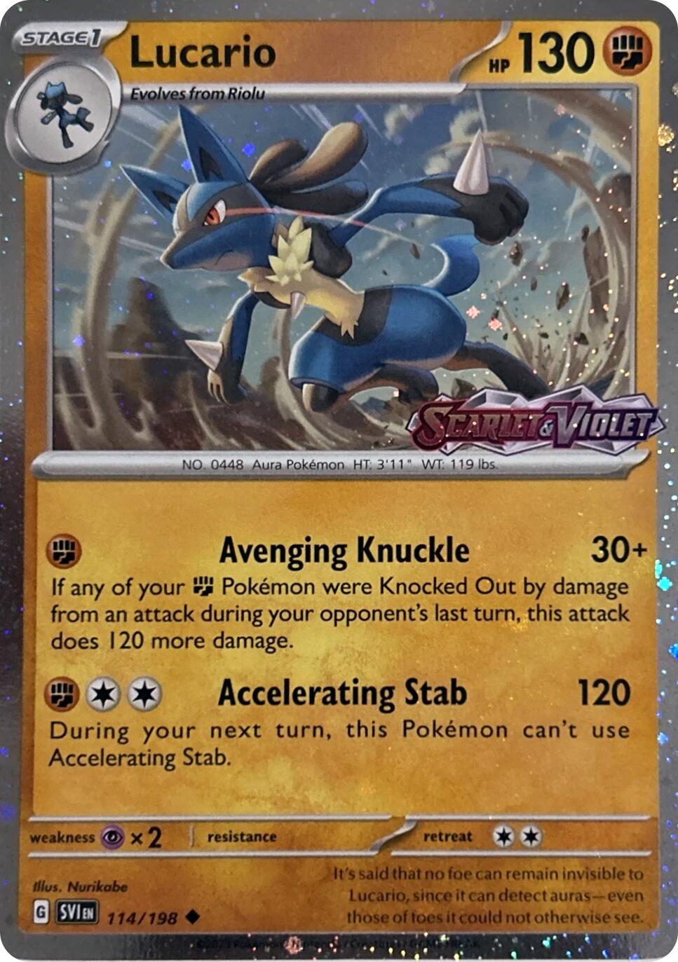Lucario (114/198) (Scarely & Violet Stamp) [Miscellaneous Cards] | Gear Gaming Bentonville