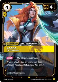 Leona - Determined (Alternate Art) [Origins] | Gear Gaming Bentonville
