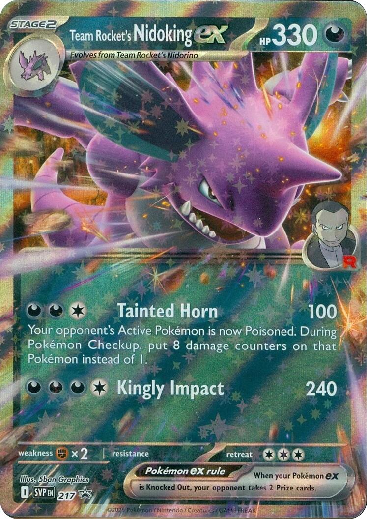 Team Rocket's Nidoking ex (217) [Scarlet & Violet: Black Star Promos] | Gear Gaming Bentonville