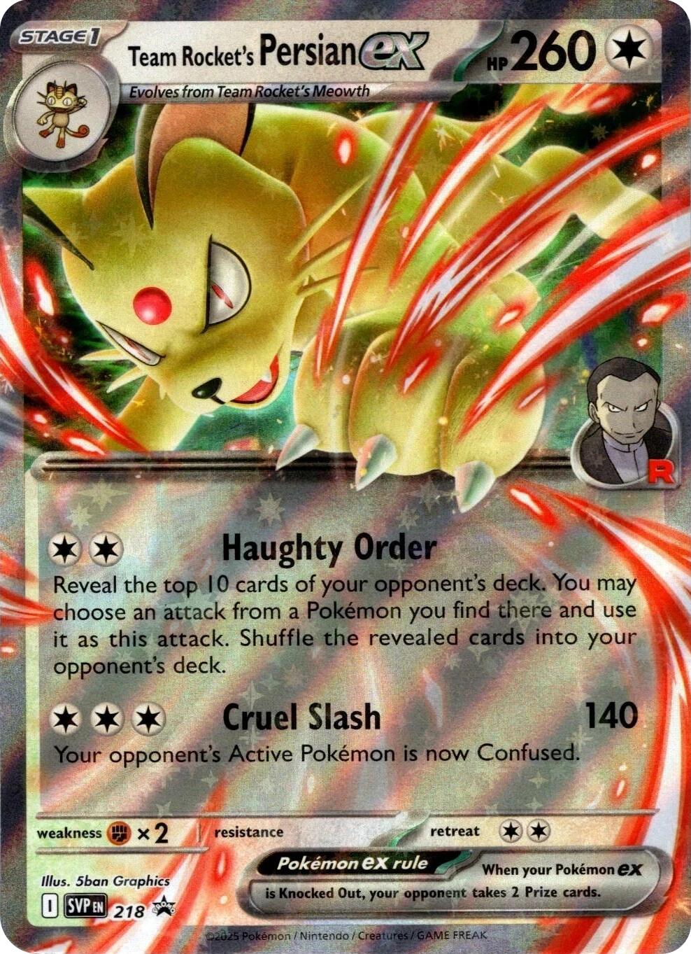 Team Rocket's Persian ex (218) [Scarlet & Violet: Black Star Promos] | Gear Gaming Bentonville