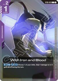 With Iron and Blood (ST05 Release Event) (ST05-013) [Gundam Promotional Cards] | Gear Gaming Bentonville