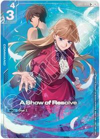 A Show of Resolve (U+) (PB01) (GD01-100) [Gundam Promotional Cards] | Gear Gaming Bentonville