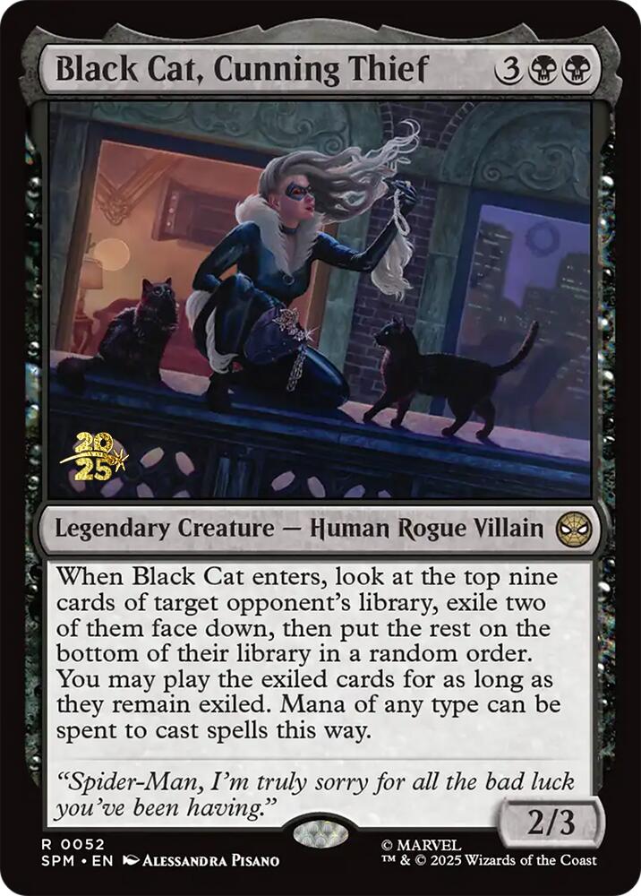 Black Cat, Cunning Thief [Marvel's Spider-Man Prerelease Promos] | Gear Gaming Bentonville